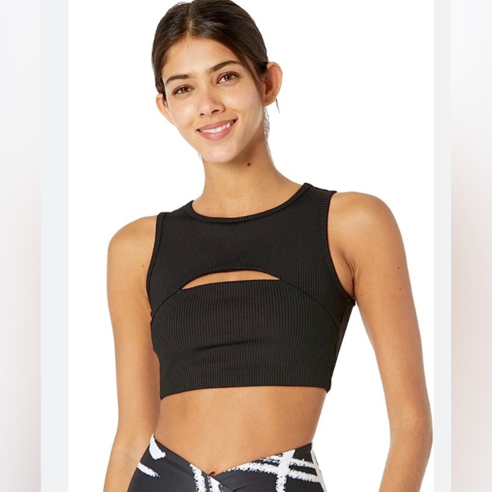 Year of Ours Ribbed Cut Out Sports Bra Top